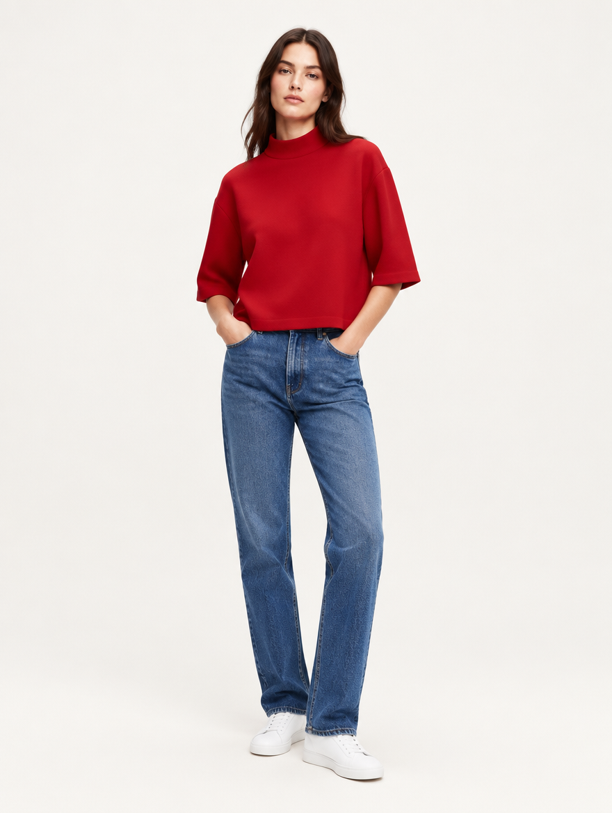 Blusa Wide con cierre Mao talle M - foto editorial