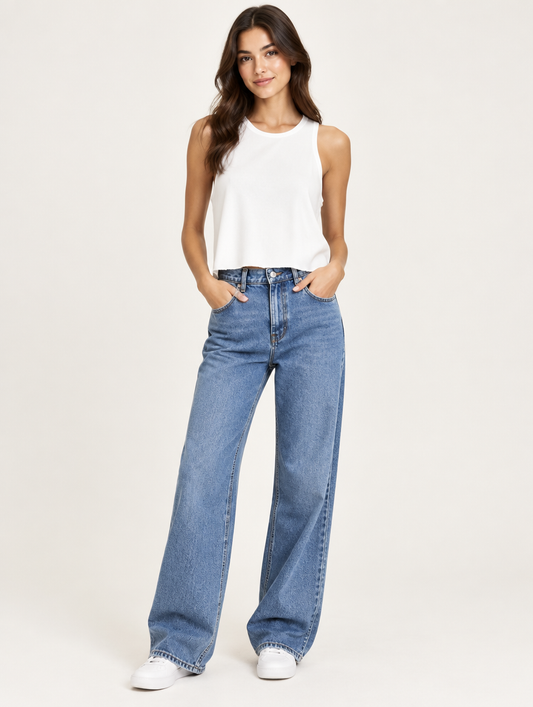 Top Zara tejido básico talle M - foto editorial