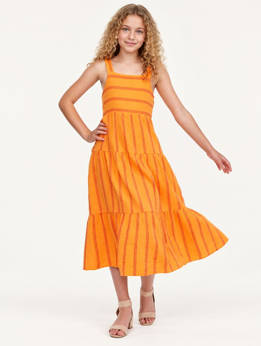 Vestido Bambula stripes Talle XS - foto editorial