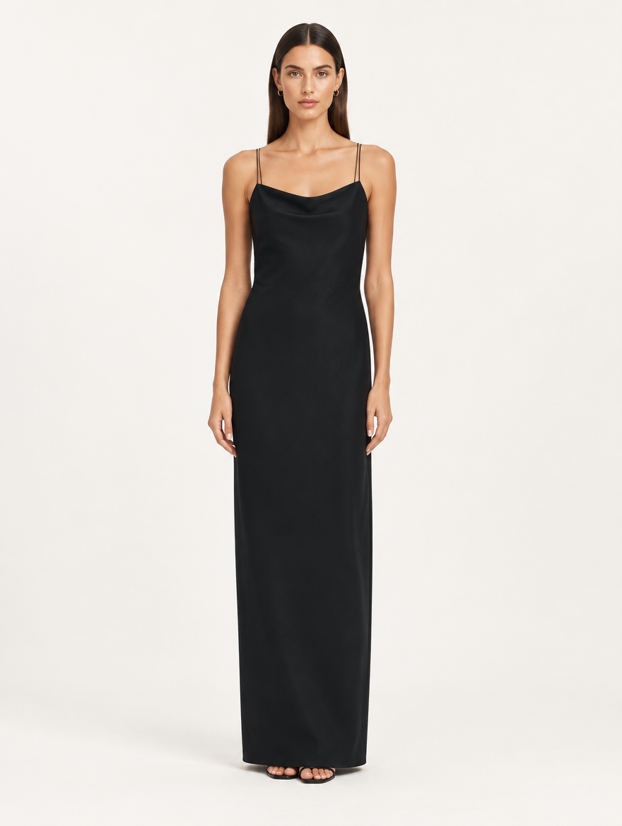 Vestido midi con breteles talle XS - foto editorial