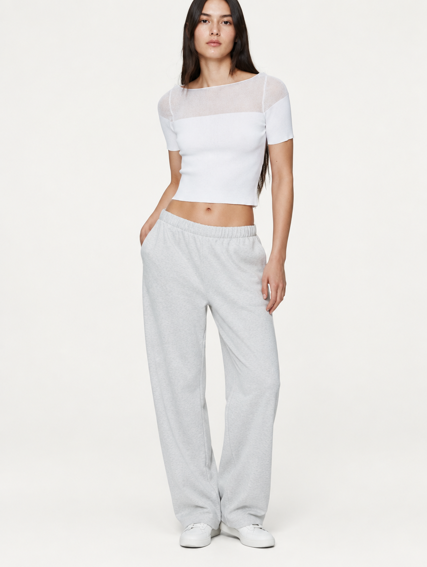 Blusa Tejida con transparencias talle L - foto editorial