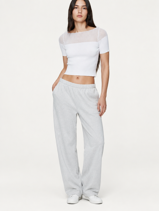 Blusa Tejida con transparencias talle L - foto editorial